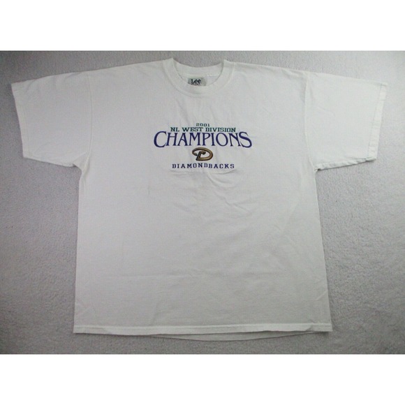 VTG Lee Sport Arizona Diamondbacks T-Shirt Mens 2XL 2001‎ Champions Short Sleeve - Picture 1 of 8